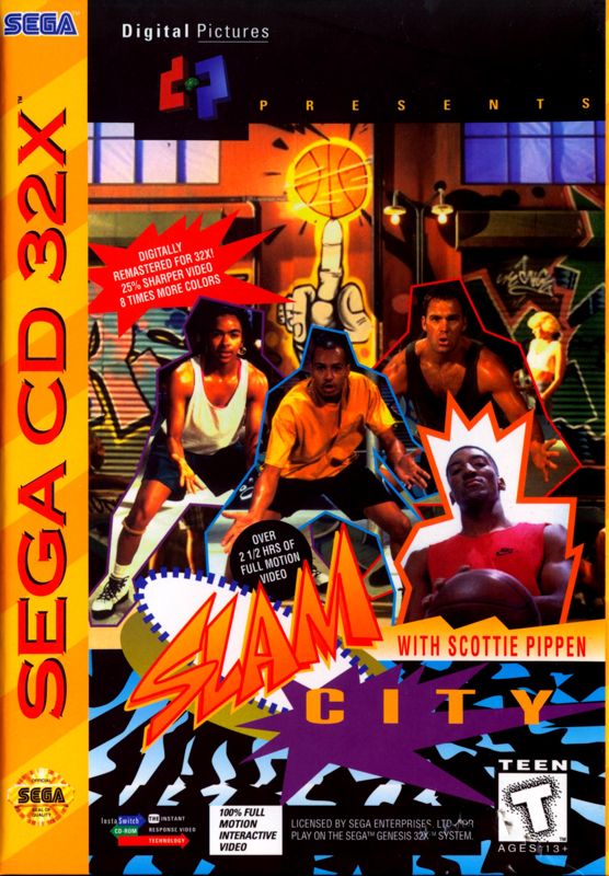 Slam City box art for Sega 32X
